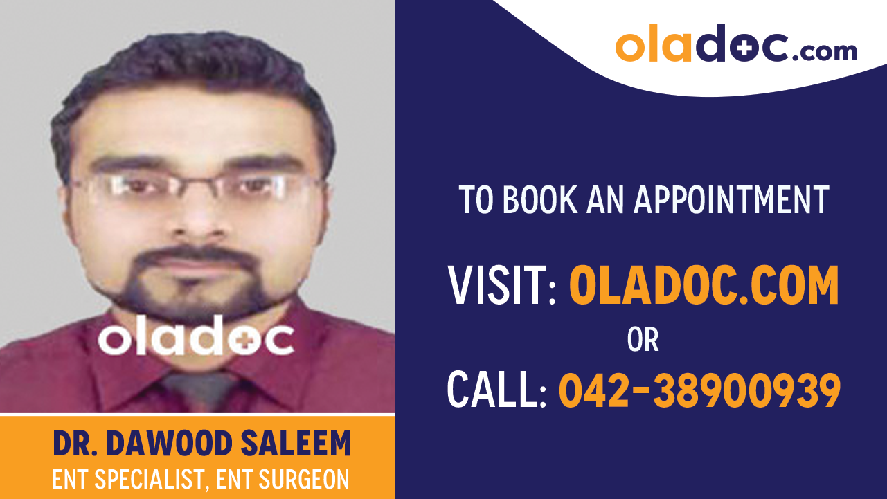 Book appointment with Dr. Dawood Saleem-best ENT Specialist  Lahore